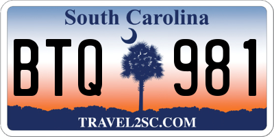 SC license plate BTQ981