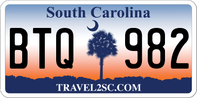 SC license plate BTQ982