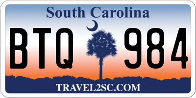SC license plate BTQ984