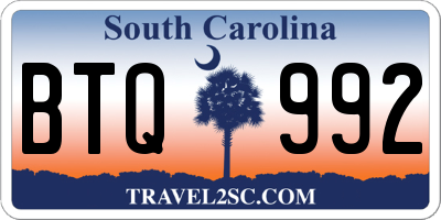 SC license plate BTQ992