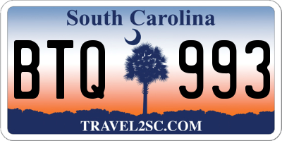 SC license plate BTQ993