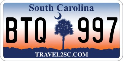 SC license plate BTQ997