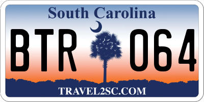 SC license plate BTR064