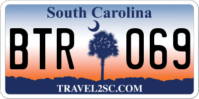 SC license plate BTR069