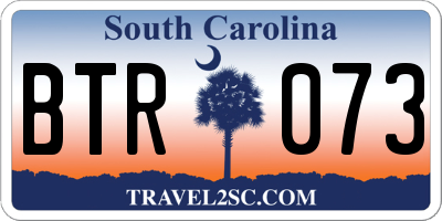 SC license plate BTR073