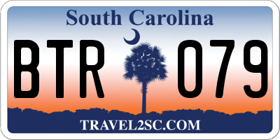 SC license plate BTR079