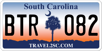 SC license plate BTR082