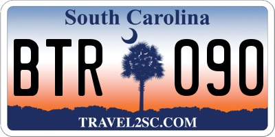 SC license plate BTR090