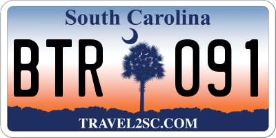 SC license plate BTR091