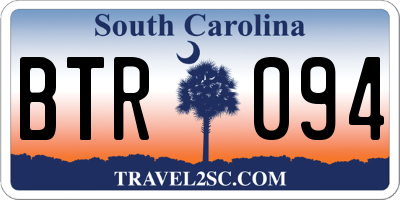 SC license plate BTR094