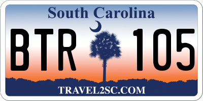 SC license plate BTR105