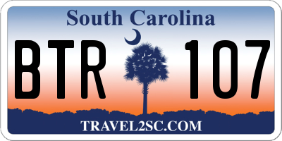 SC license plate BTR107