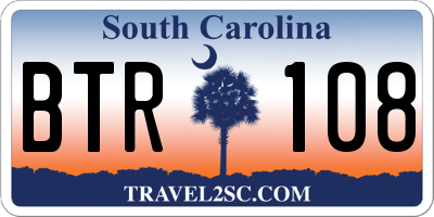 SC license plate BTR108