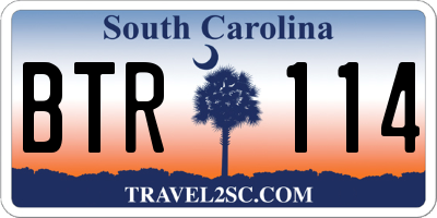 SC license plate BTR114