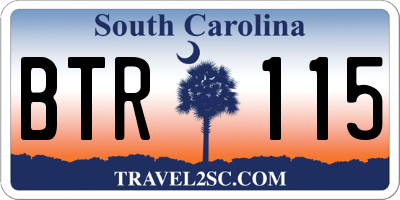 SC license plate BTR115