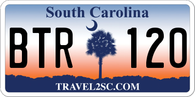 SC license plate BTR120
