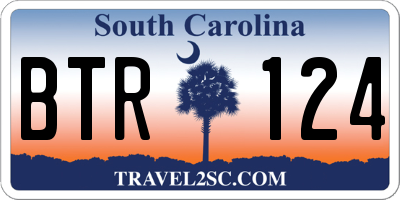 SC license plate BTR124