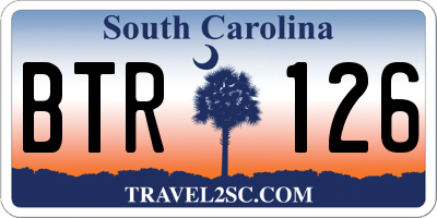 SC license plate BTR126