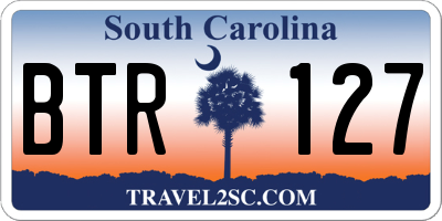 SC license plate BTR127