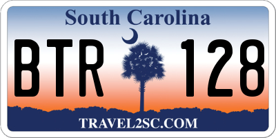 SC license plate BTR128