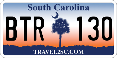 SC license plate BTR130