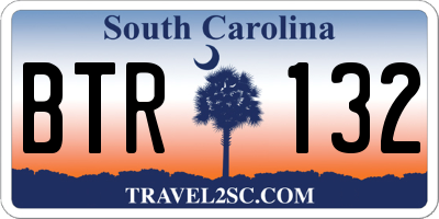 SC license plate BTR132