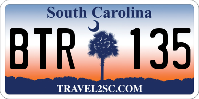 SC license plate BTR135