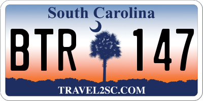 SC license plate BTR147