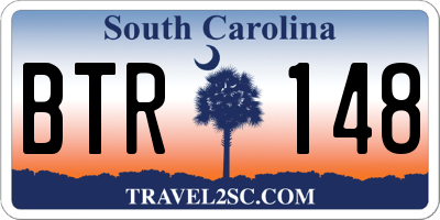 SC license plate BTR148