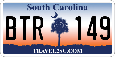 SC license plate BTR149