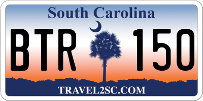SC license plate BTR150