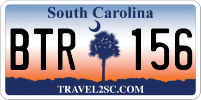 SC license plate BTR156