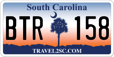 SC license plate BTR158