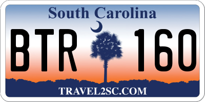 SC license plate BTR160