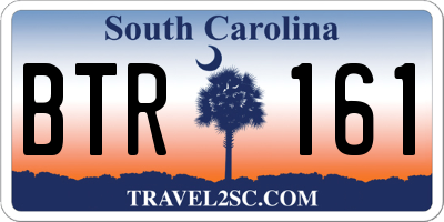SC license plate BTR161