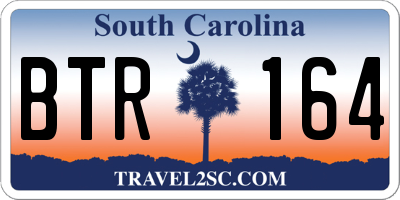 SC license plate BTR164