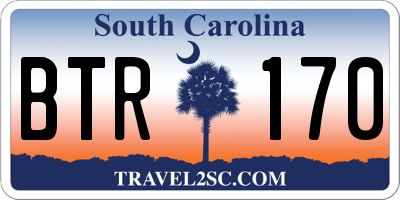SC license plate BTR170