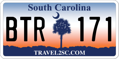 SC license plate BTR171