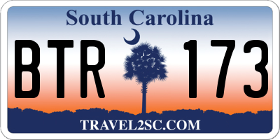 SC license plate BTR173