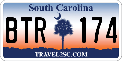 SC license plate BTR174