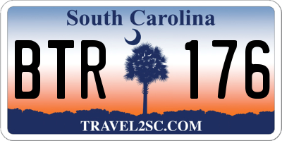 SC license plate BTR176