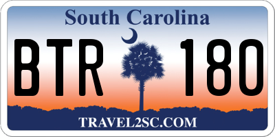 SC license plate BTR180