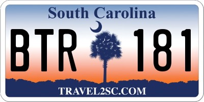 SC license plate BTR181