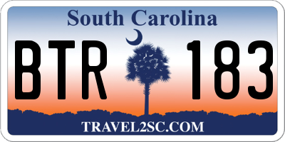 SC license plate BTR183