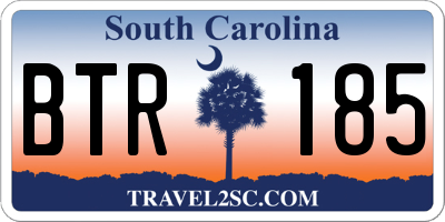 SC license plate BTR185