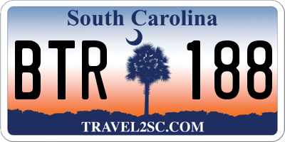 SC license plate BTR188