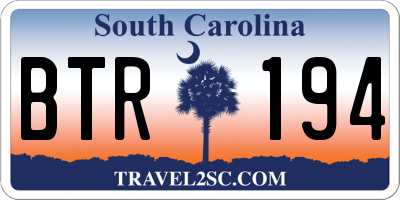 SC license plate BTR194
