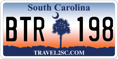 SC license plate BTR198