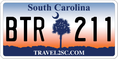 SC license plate BTR211