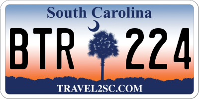 SC license plate BTR224
